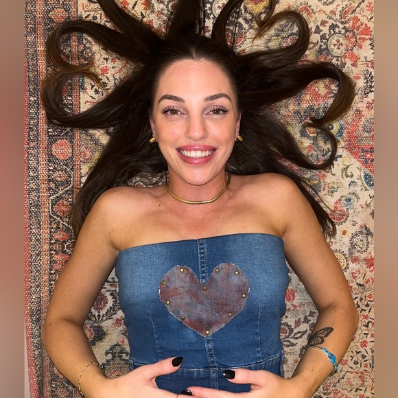 Tops - Studded heart corset size sm/med